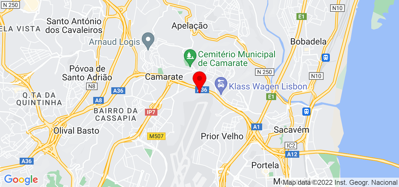 Cruz Auto Care - Lisboa - Loures - Map