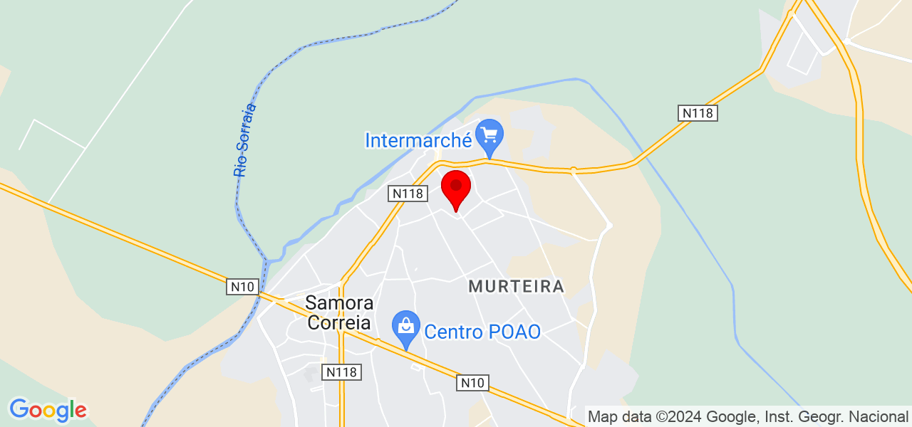 Newtown Condom&iacute;nios - Santarém - Benavente - Mapa