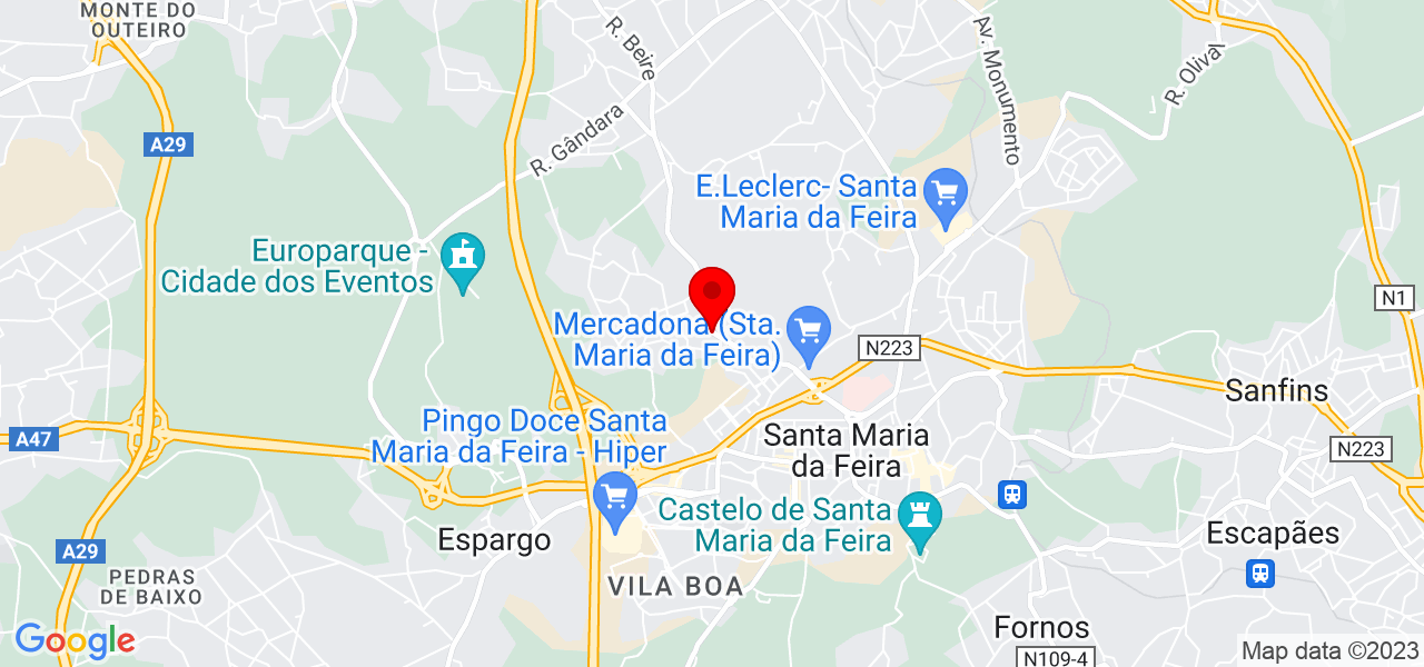 Tiago Machado - Aveiro - Santa Maria da Feira - Mapa