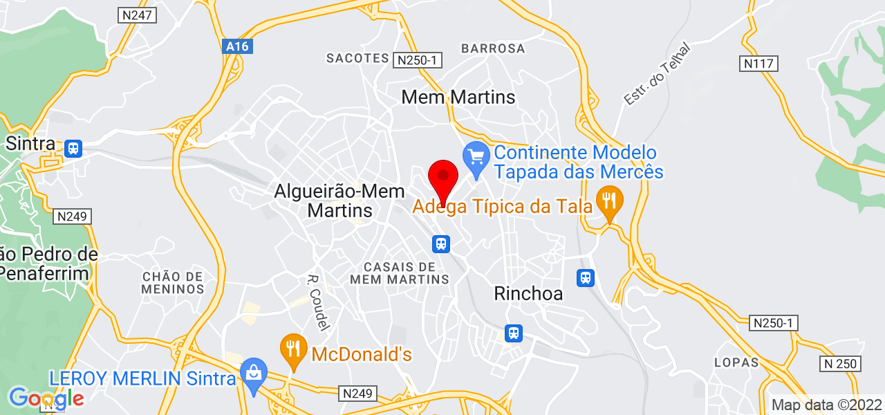 Gon&ccedil;alo Nunes - Lisboa - Sintra - Mapa