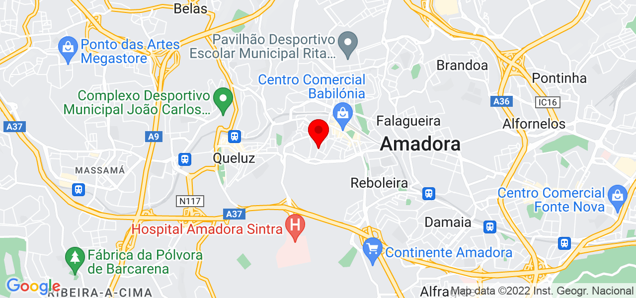 Beatriz Camargo - Lisboa - Amadora - Mapa