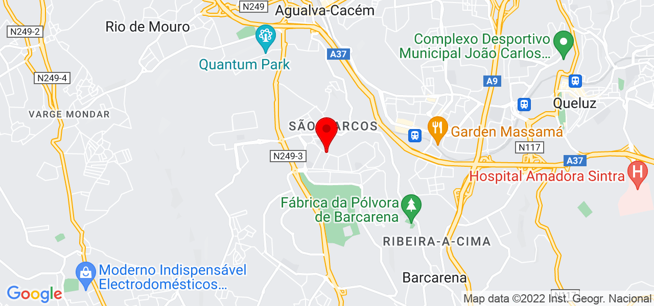 Hutson Jo&atilde;o Nhama - Lisboa - Sintra - Mapa