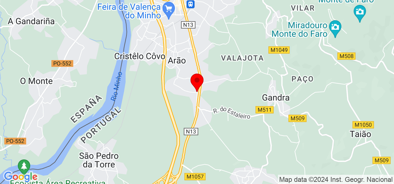 Janela Perfeita - Viana do Castelo - Valença - Mapa