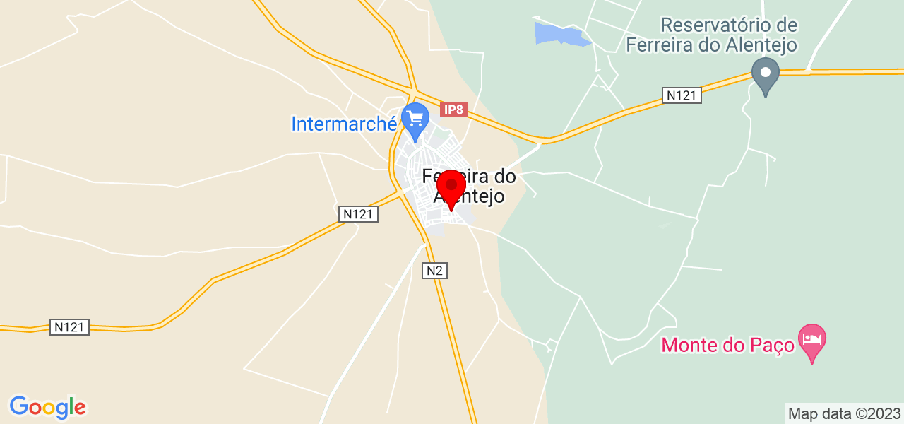 Andra - Beja - Ferreira do Alentejo - Mapa