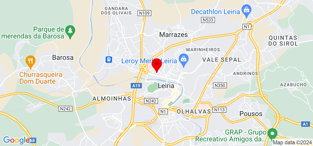 M&ocirc;nica - Leiria - Leiria - Mapa