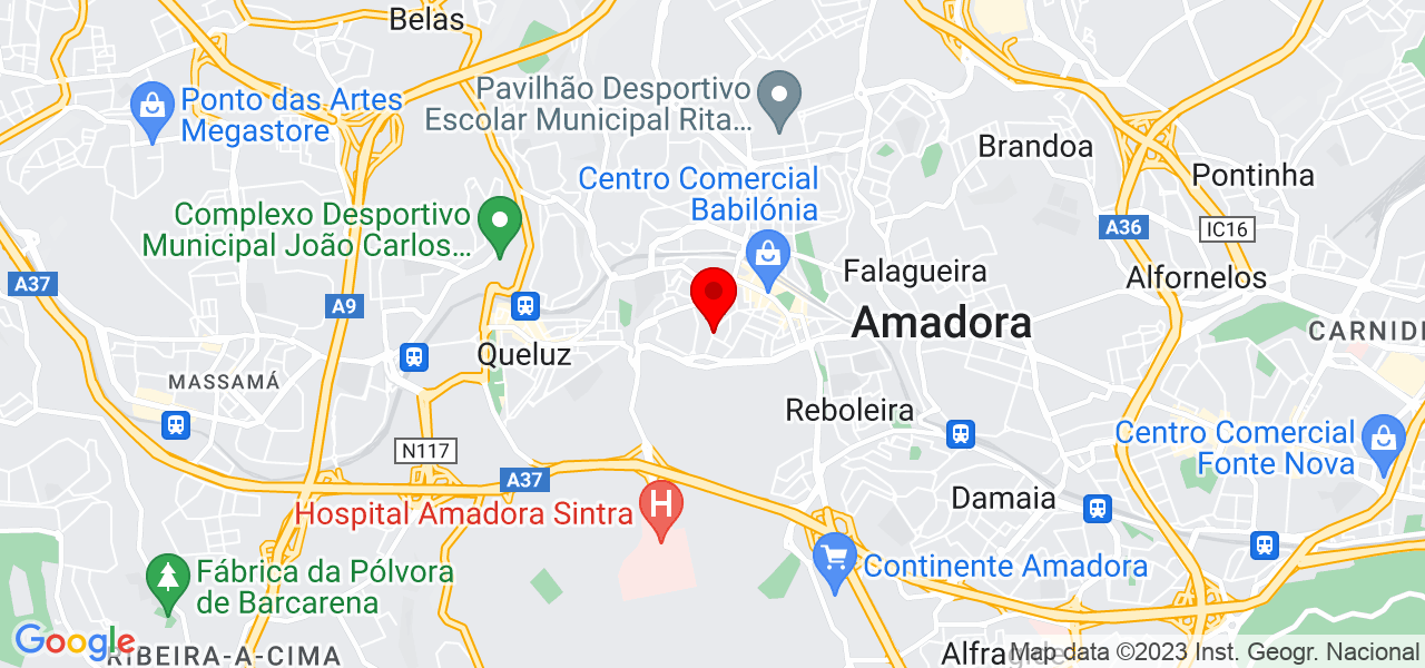 In&ecirc;s Costa - Lisboa - Amadora - Mapa