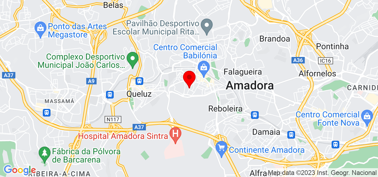 Ebenezer- construções - Lisboa - Amadora - Mapa