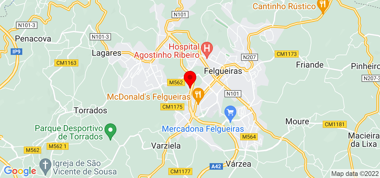 Rui Tiago Teixeira Silva - Porto - Felgueiras - Mapa