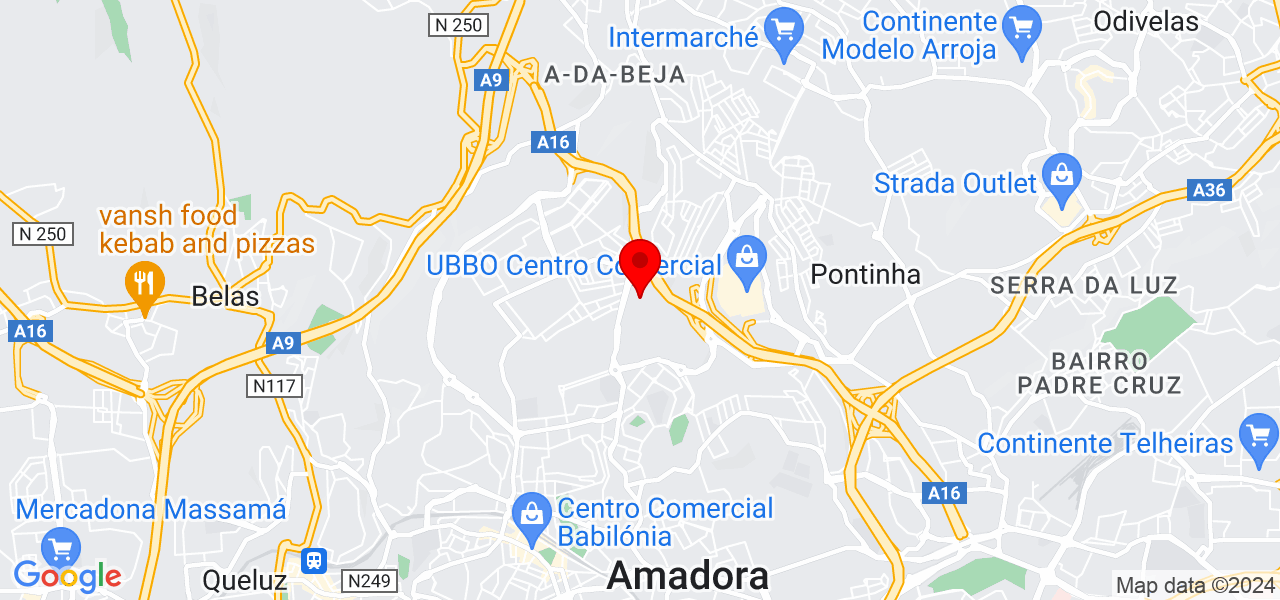 Quero Mudar - Mudan&ccedil;as Transportes - Lisboa - Amadora - Mapa