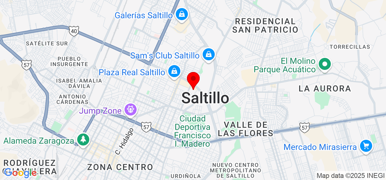 Fernando Salatiel Mora Escobedo - Coahuila de Zaragoza - Saltillo - Map