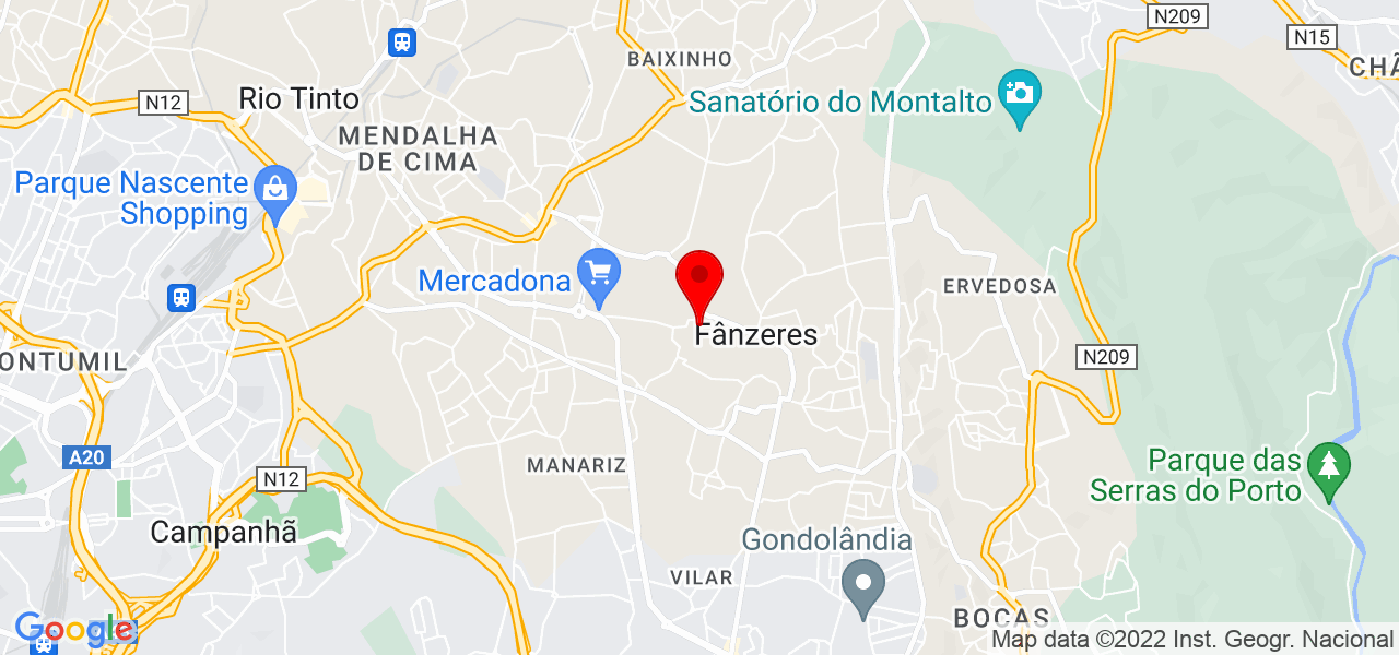 Albertino Silva - Porto - Gondomar - Mapa