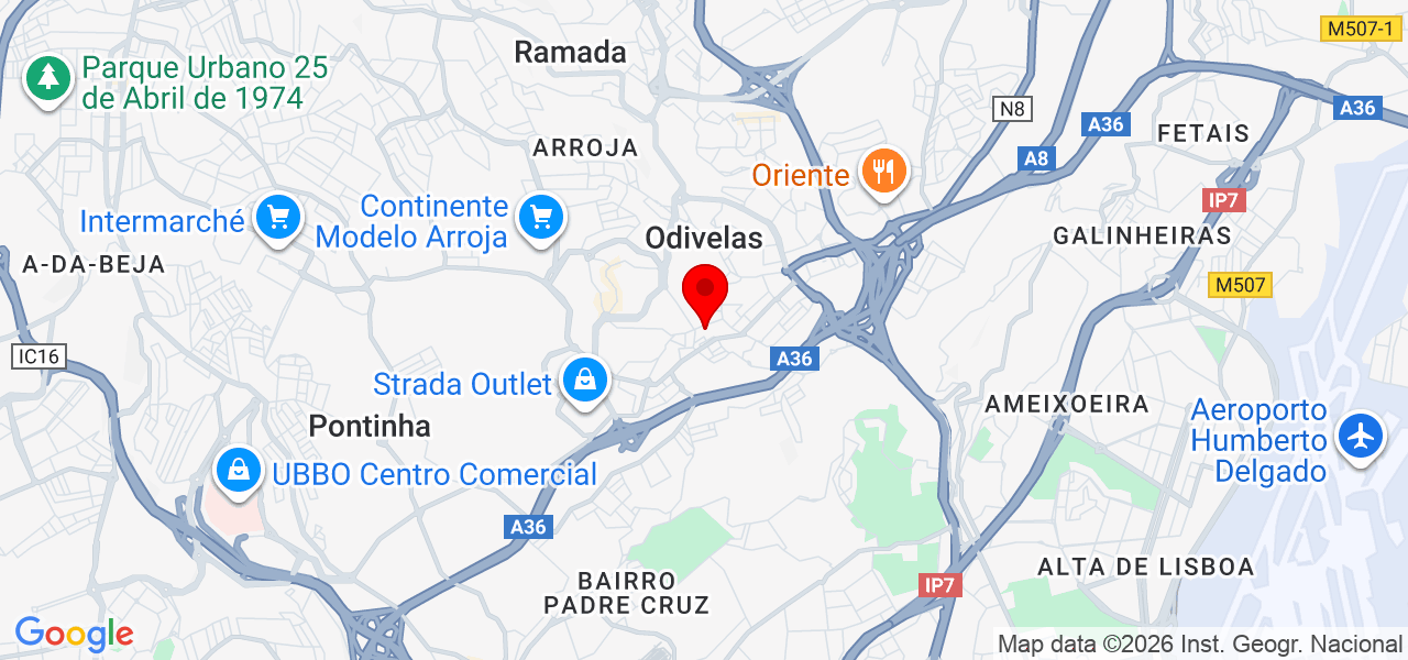 LashdesignerSL - Lisboa - Odivelas - Mapa