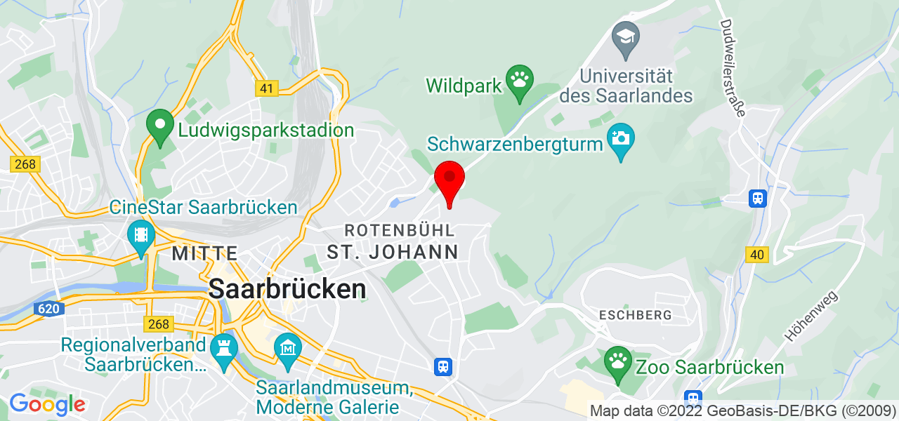 Blattsturm - Saarland - Regionalverband Saarbrücken - Karte