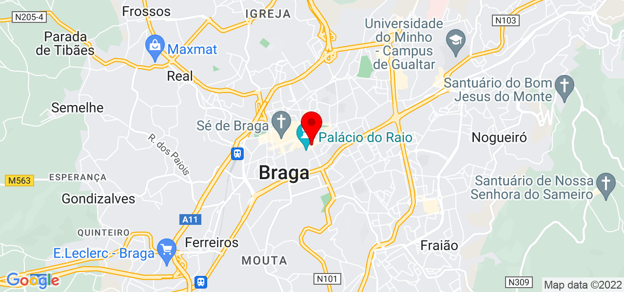 Isadora Alves - Braga - Braga - Mapa