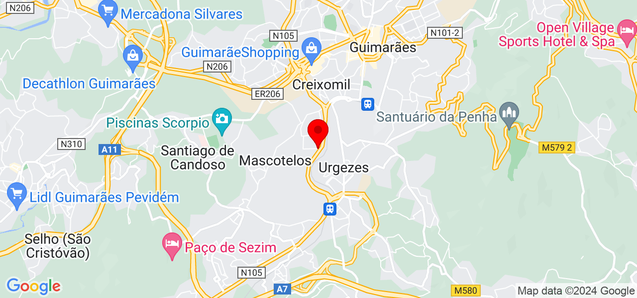 Helena Mendes - Braga - Guimarães - Mapa