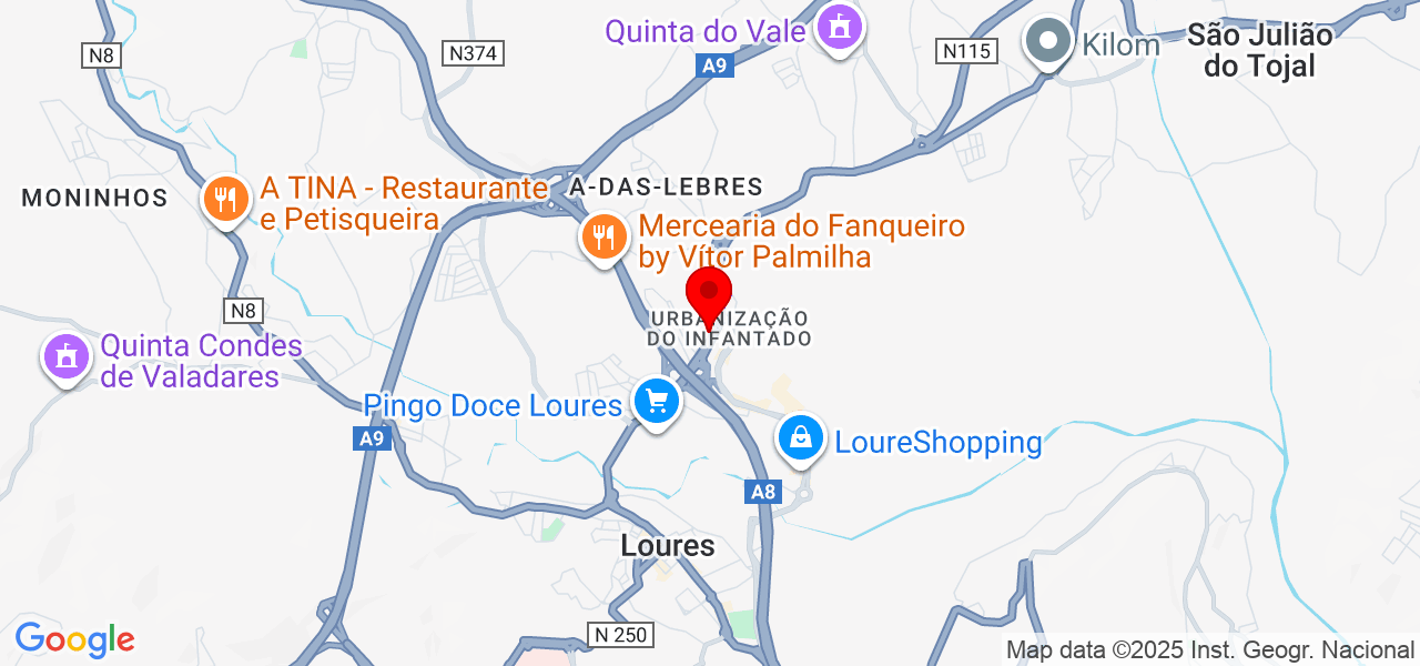 Rebeca Silva - Lisboa - Loures - Mapa