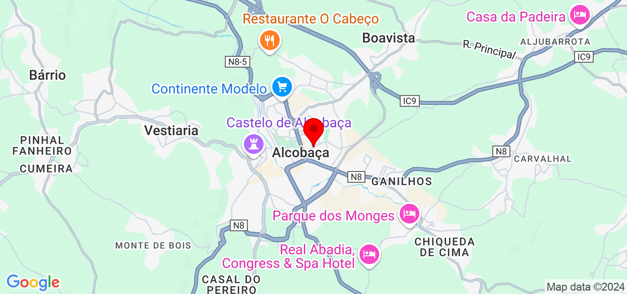 Ana Matos - Leiria - Alcobaça - Mapa