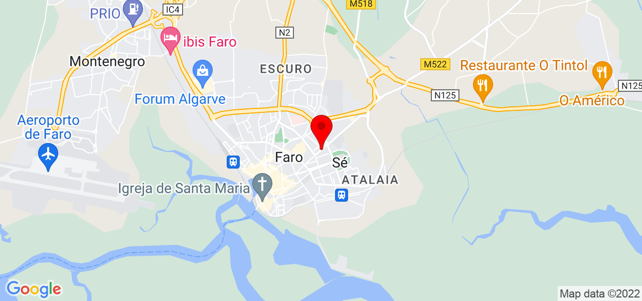 Andr&eacute;ia - Faro - Faro - Mapa