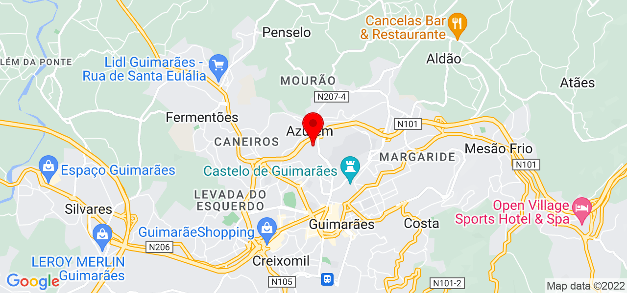 Wendel Silva - Braga - Guimarães - Mapa