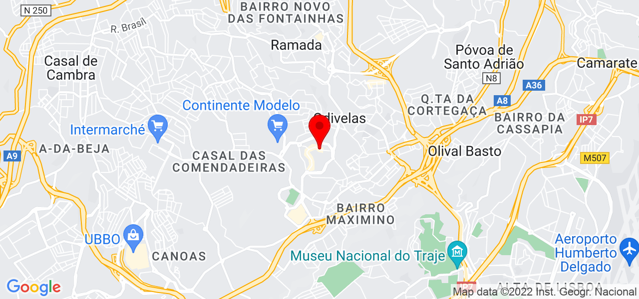 Vera Patr&iacute;cio - Lisboa - Odivelas - Mapa