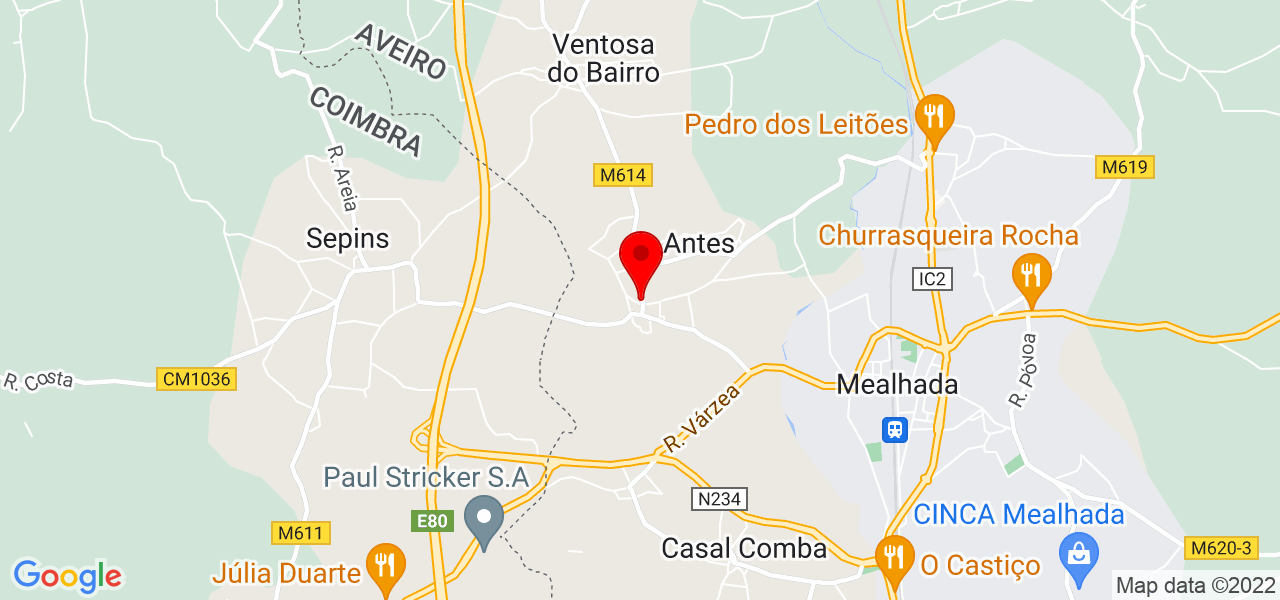 Carlos Breda - Aveiro - Mealhada - Mapa