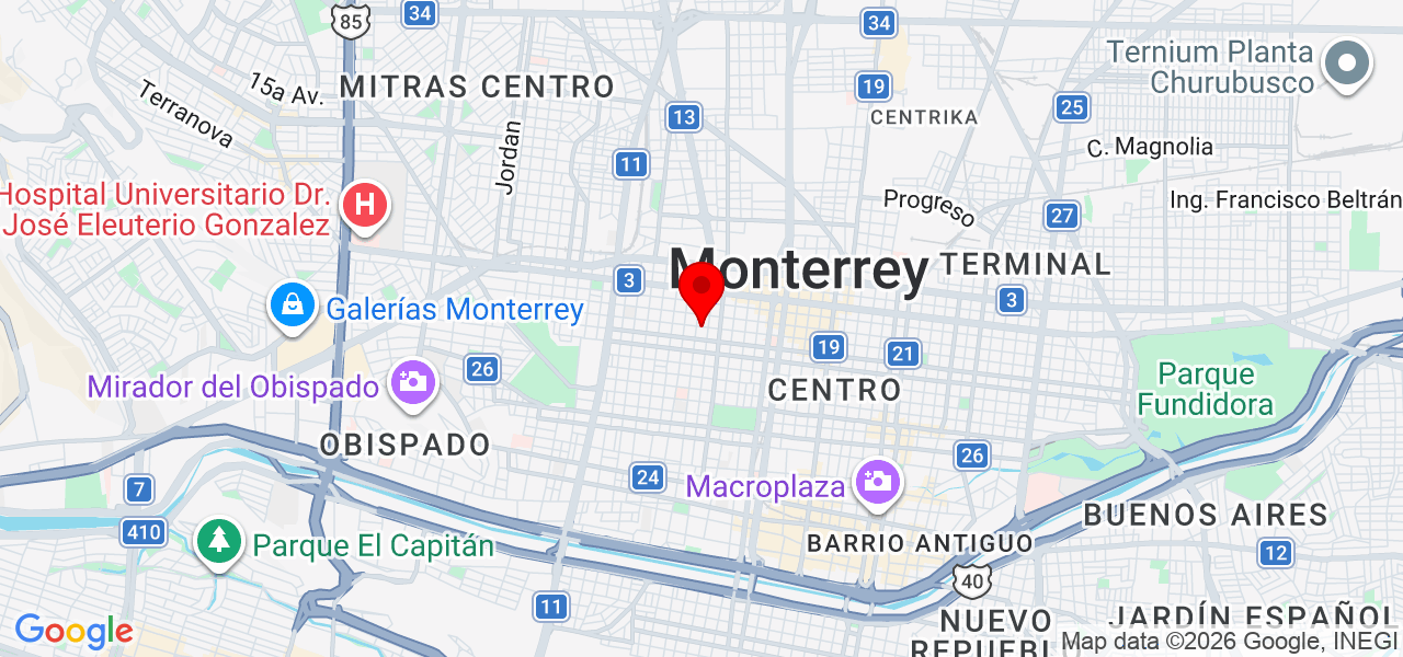 SANAFIT - Nuevo León - Monterrey - Map