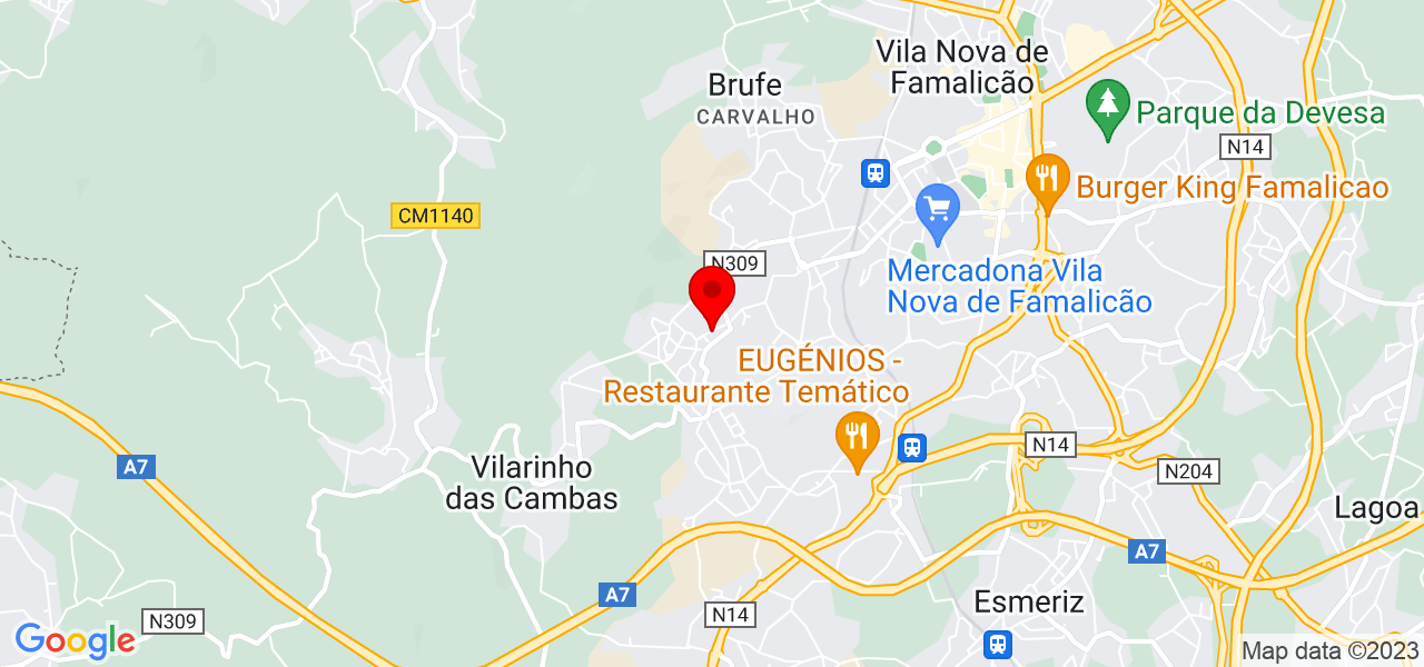 Ana maia - Braga - Vila Nova de Famalicão - Mapa