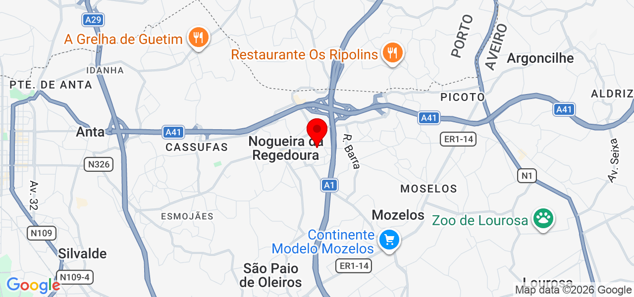 Ylda Pereira - Aveiro - Santa Maria da Feira - Map