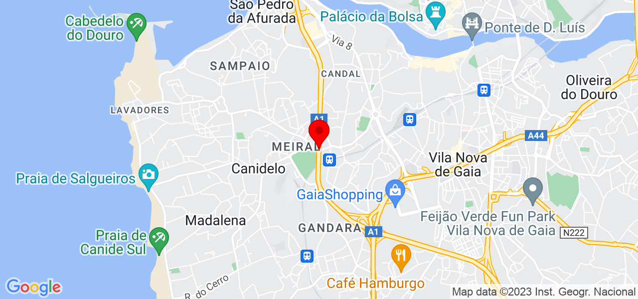 Adriano &Aacute;vila - Porto - Vila Nova de Gaia - Mapa