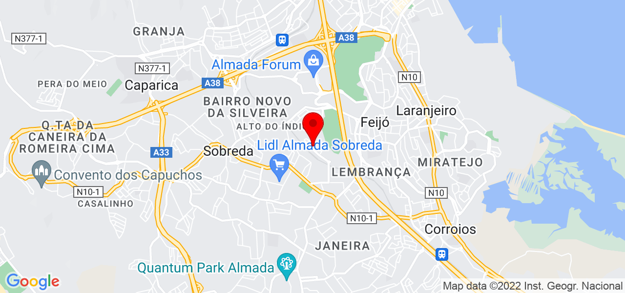 Patas ao Quadrado - Setúbal - Almada - Mapa