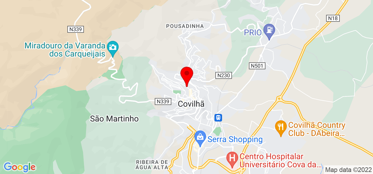 Estefano PT - Castelo Branco - Covilhã - Mapa