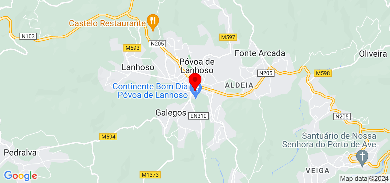 Diego Oliveira - Braga - Póvoa de Lanhoso - Map