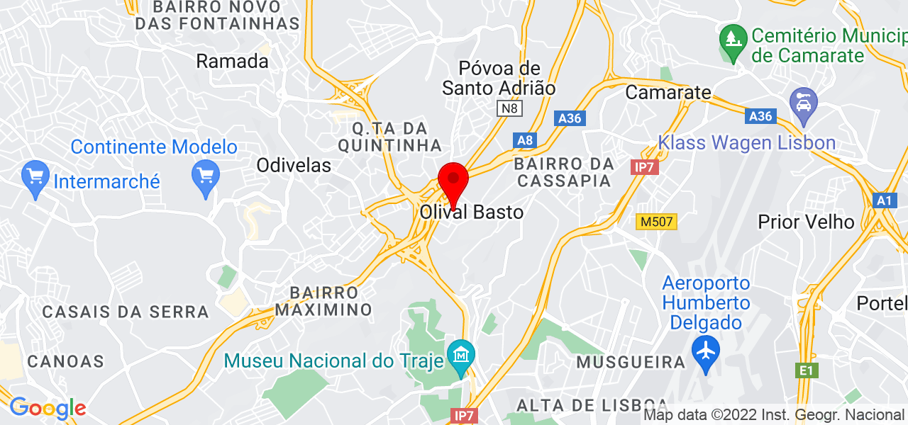 Erika Oliveira - Lisboa - Odivelas - Mapa