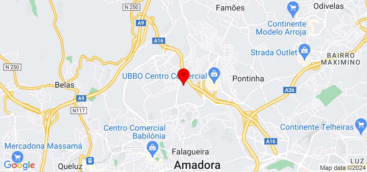 José Tiburcio - Lisboa - Amadora - Karte