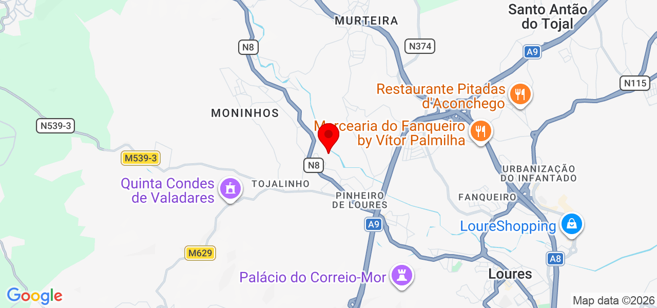 Rafaela Phonseca - Lisboa - Loures - Mapa
