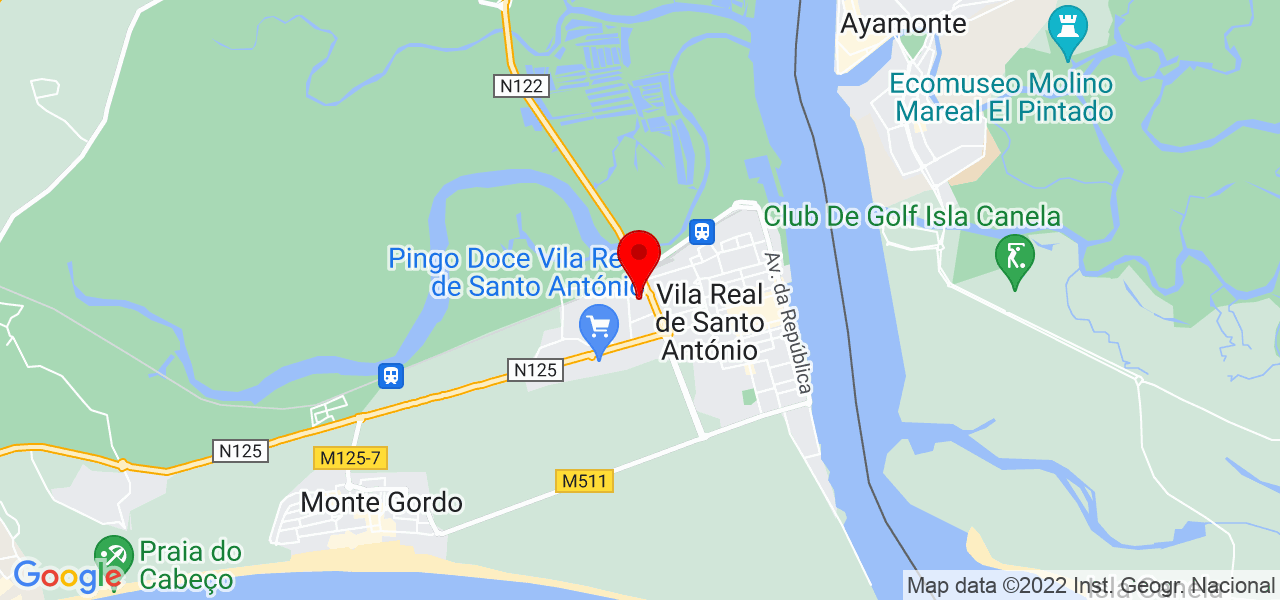 Eunice Martins - Faro - Vila Real de Santo António - Mapa