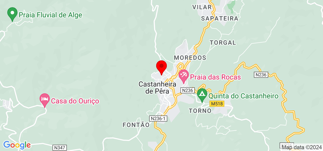 Pedro Macedo - Leiria - Castanheira de Pêra - Mapa