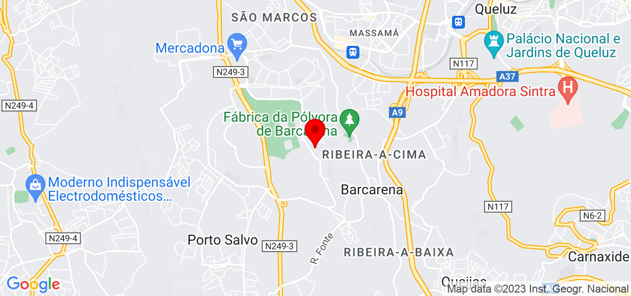 Explica&ccedil;&otilde;es de Franc&ecirc;s - Lisboa - Oeiras - Mapa
