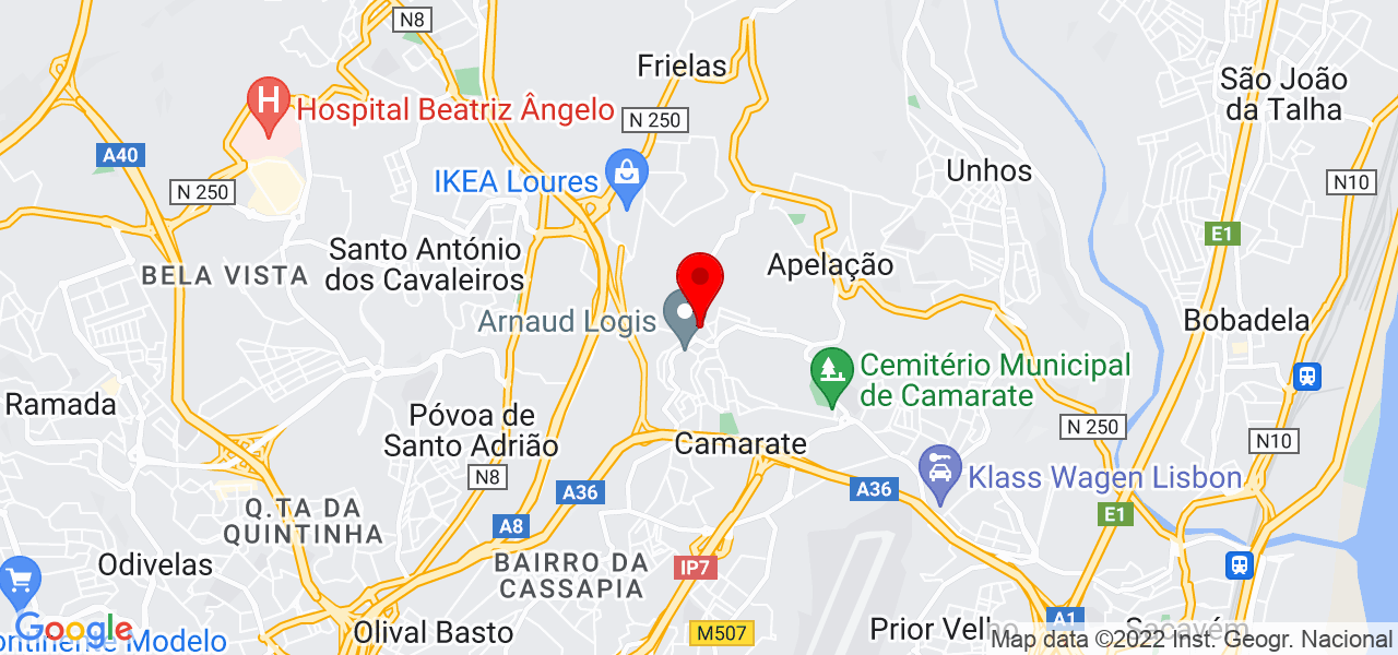 Asfalto Fidalgo - Lisboa - Loures - Mapa