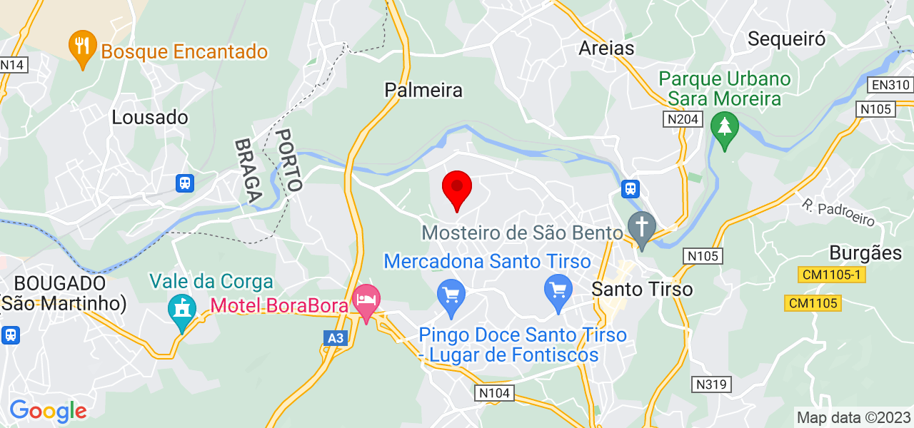 Andreia - Porto - Santo Tirso - Mapa