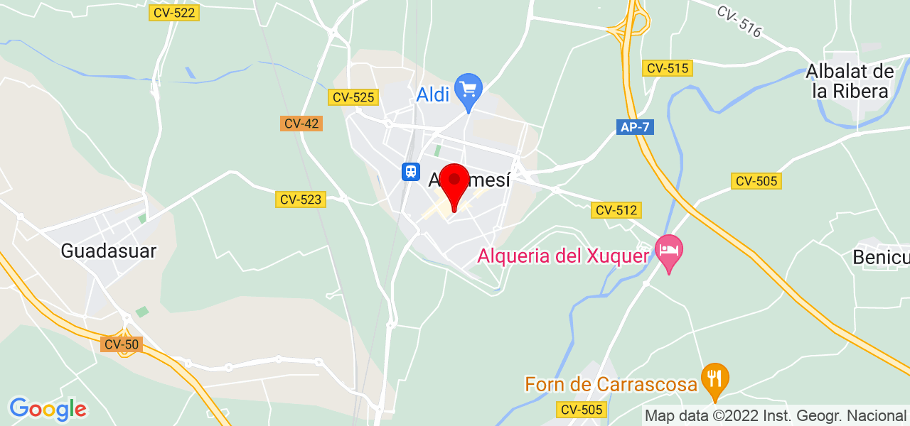 Valeria Fernanda Arcuri - Comunidad Valenciana - Algemesí - Mapa