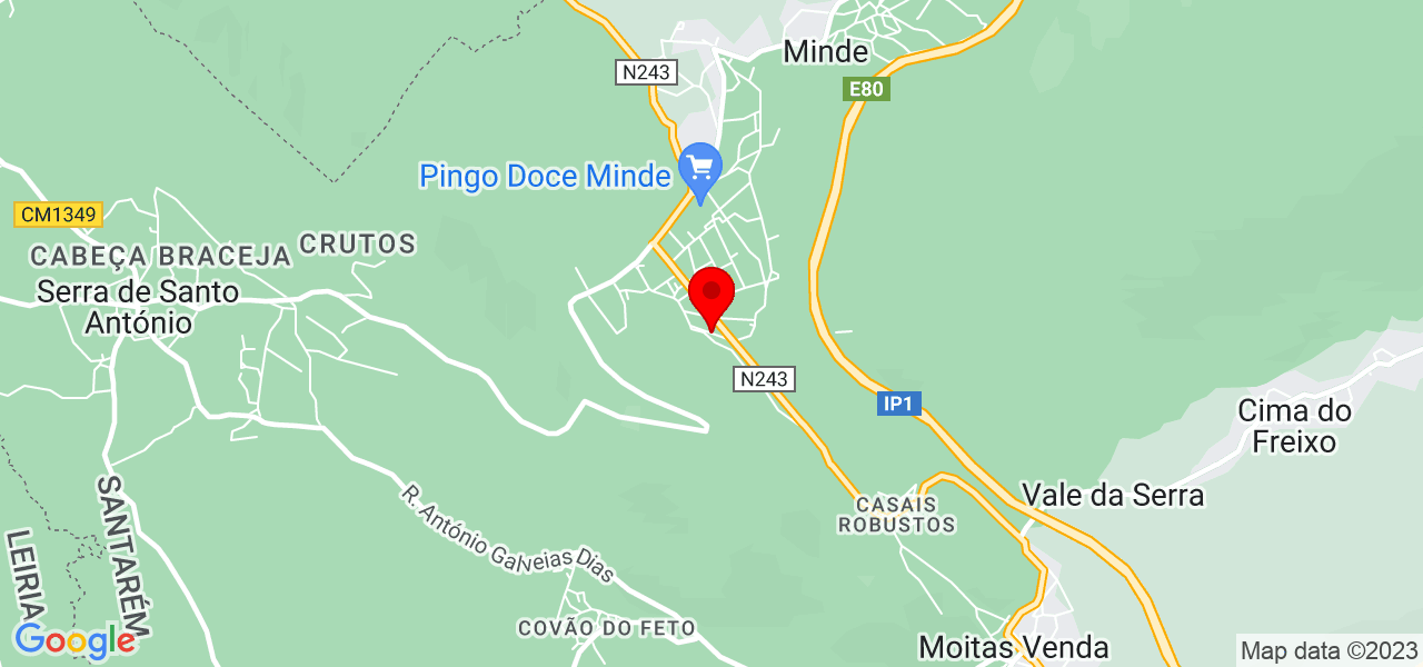 Ariana de Jesus - Santarém - Alcanena - Mapa