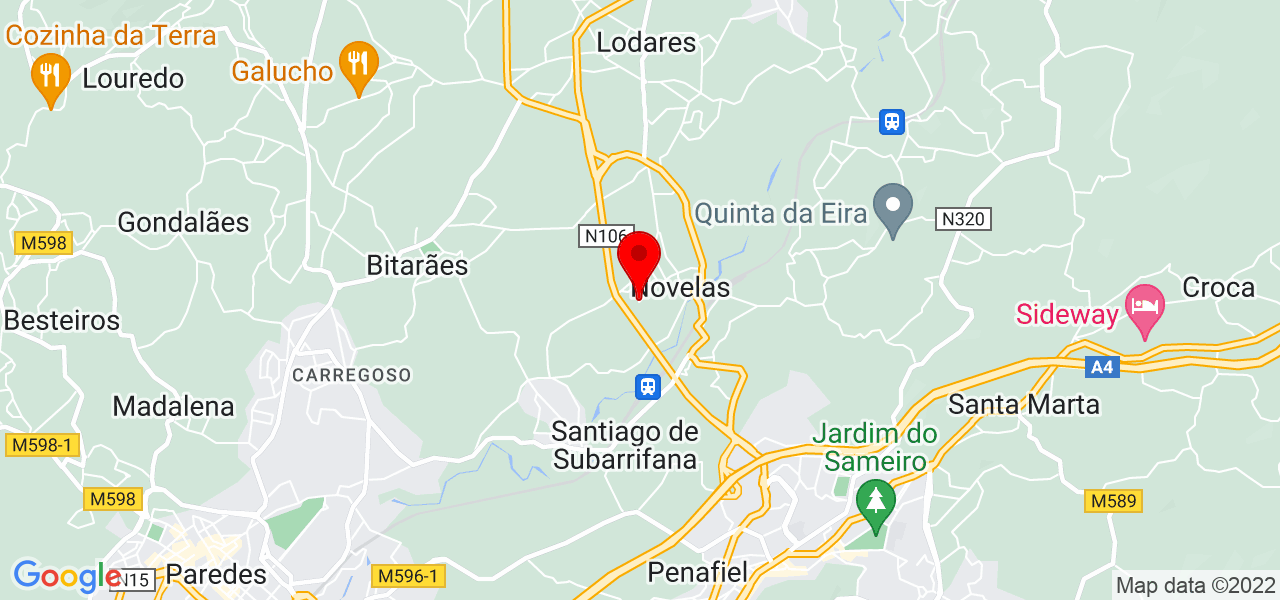 &Aacute;lvaro Oliveira - Porto - Penafiel - Mapa