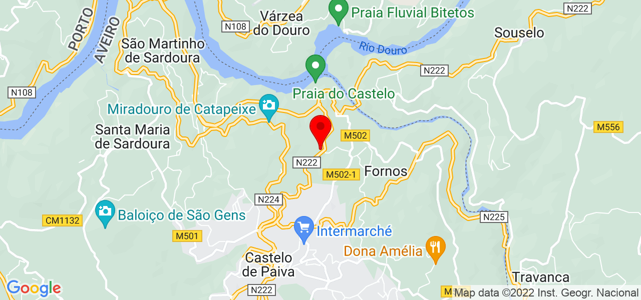 V&acirc;nia Pinto - Hipnoterapeuta, Coach e Consteladora Familiar - Aveiro - Castelo de Paiva - Mapa