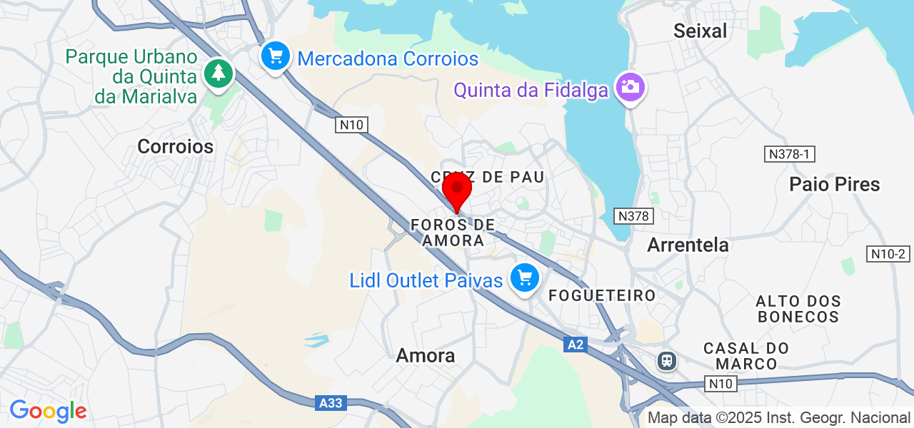 JHT Serviço Profissional - Setúbal - Seixal - Map