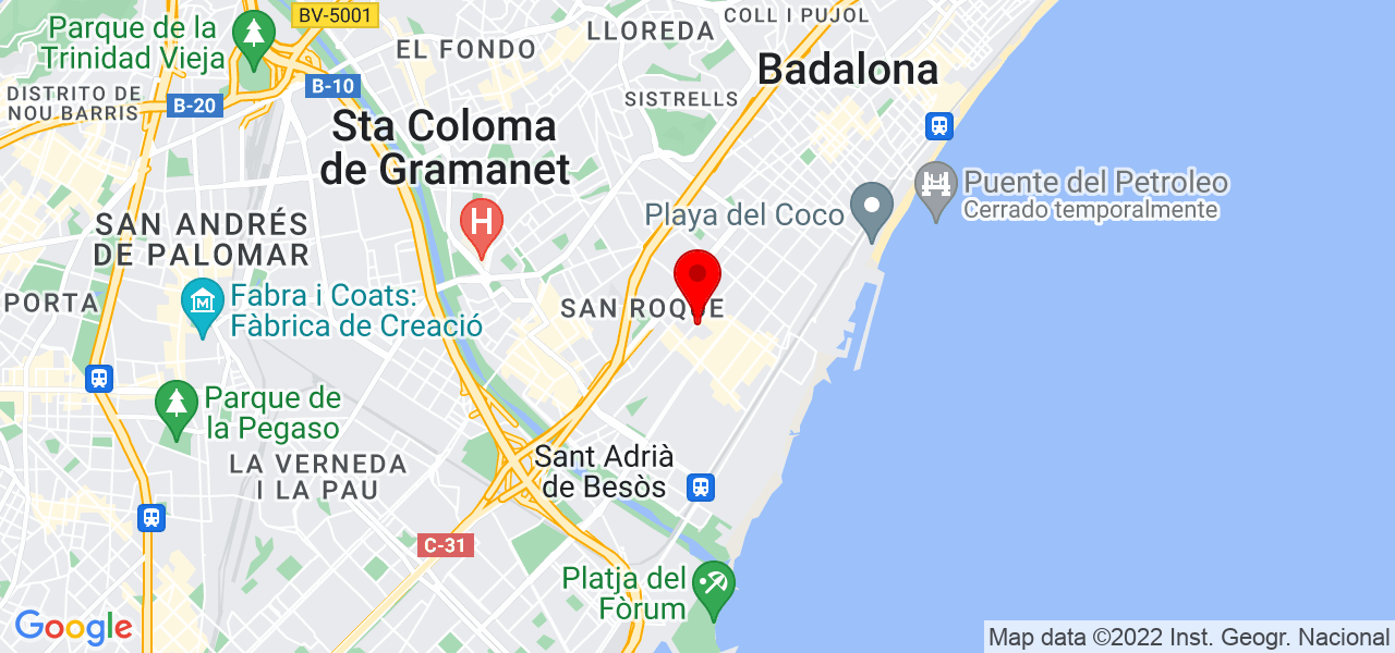 J&uacute;lia Deza adiestramiento - Cataluña - Badalona - Mapa