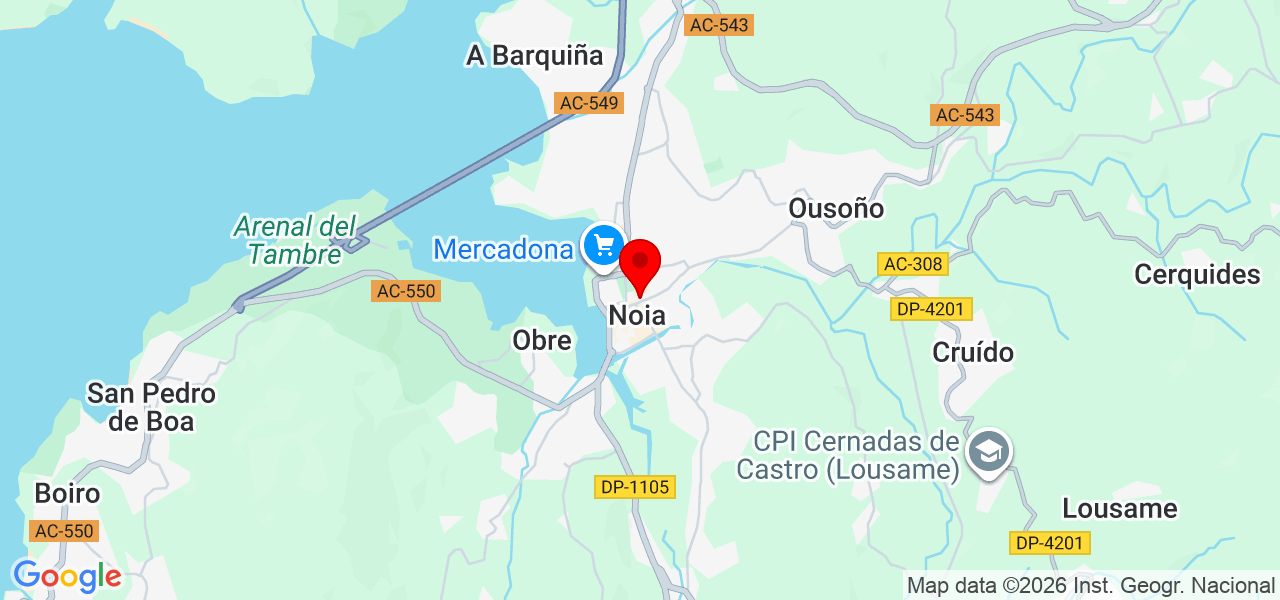 Ux&iacute;a - Galicia - Noia - Mapa