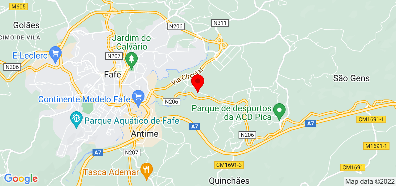 Eduarda Ferreira - Braga - Fafe - Mapa