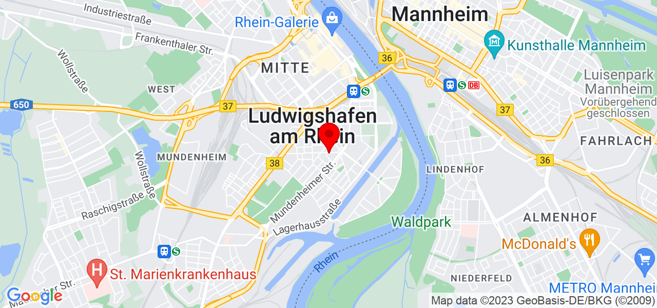 Francesco Sedda - Rheinland-Pfalz - Ludwigshafen am Rhein - Karte