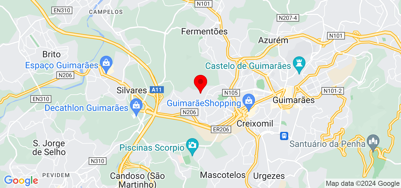 Ane - Braga - Guimarães - Map